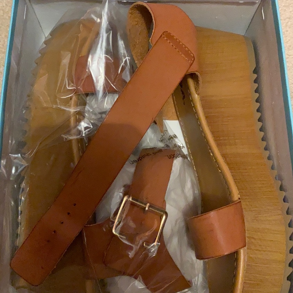 Never been worn cognac color sandals